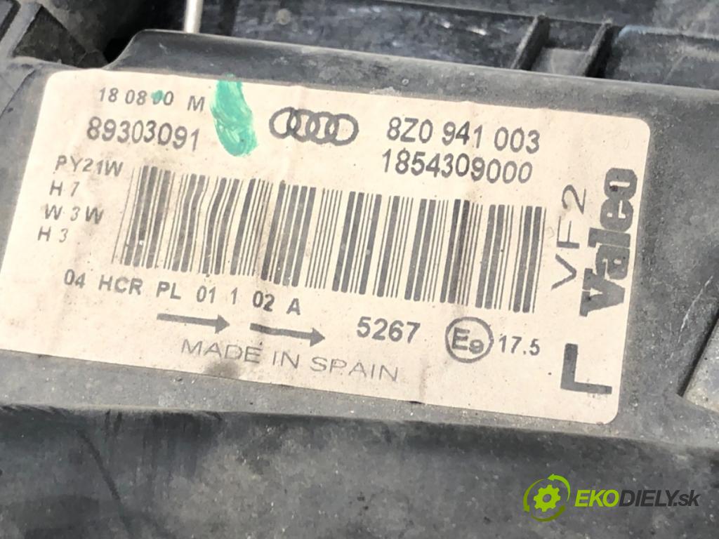 AUDI A2 (8Z0) 2000 - 2005    1.4 55 kW [75 KM] benzyna 2000 - 2005  Svetlomet ľavy predný 8Z0941003