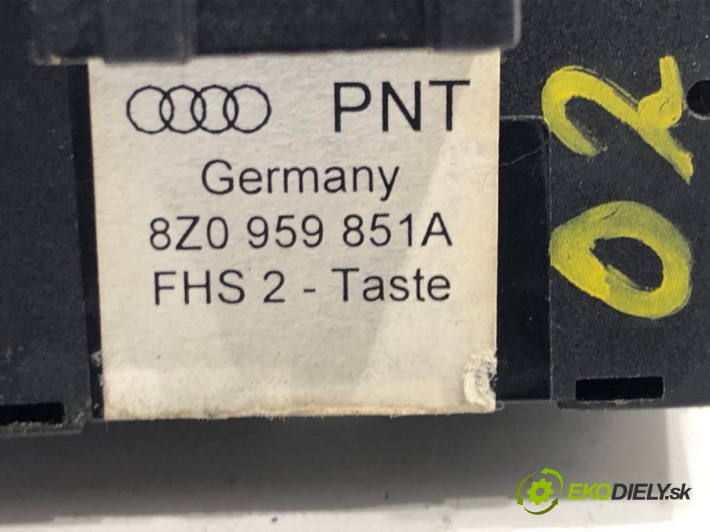 AUDI A2 (8Z0) 2000 - 2005    1.4 55 kW [75 KM] benzyna 2000 - 2005  Prepínač okien 8Z0959851A (Prepínače, spínače, tlačidlá a ovládače kúrenia)