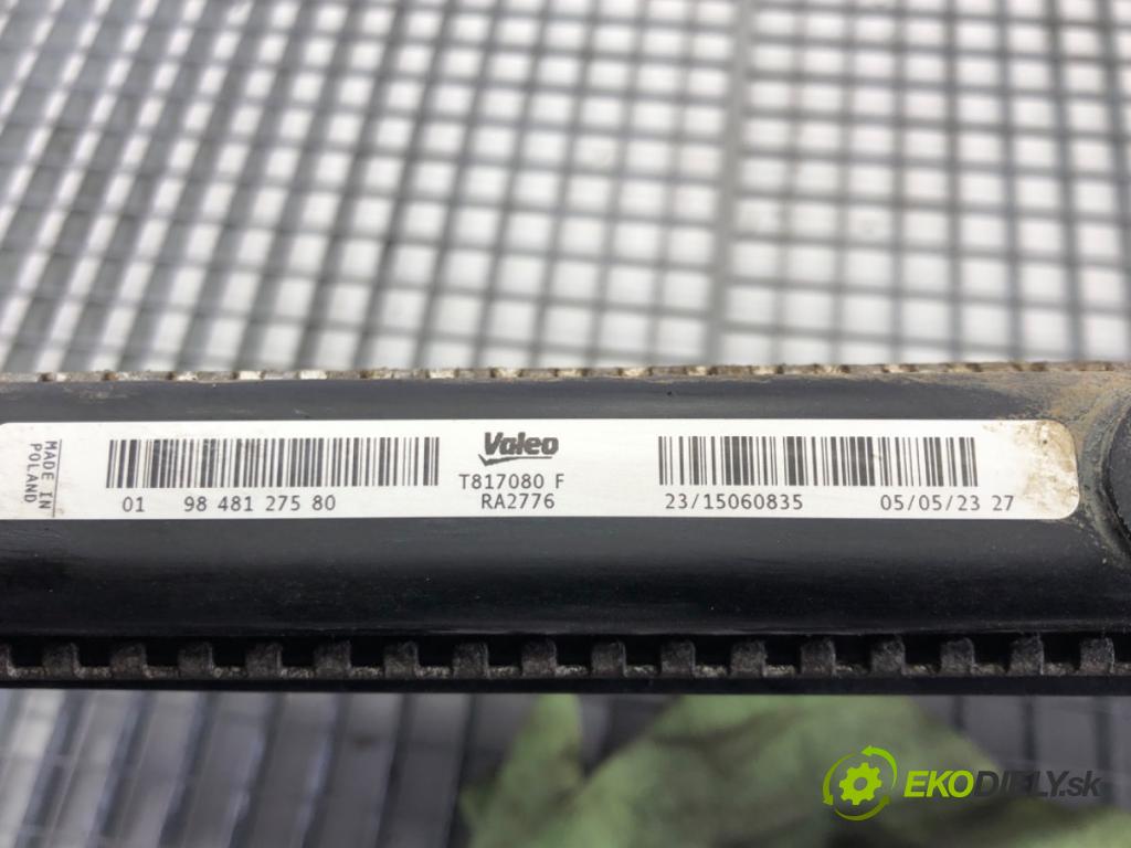 PEUGEOT 208 II (UB_, UP_, UW_, UJ_) 2019 - 2022    e-208 100 kW [136 KM] elektryczny 2019 - 2022  chladič vody 9848127580 (Chladiče vody)