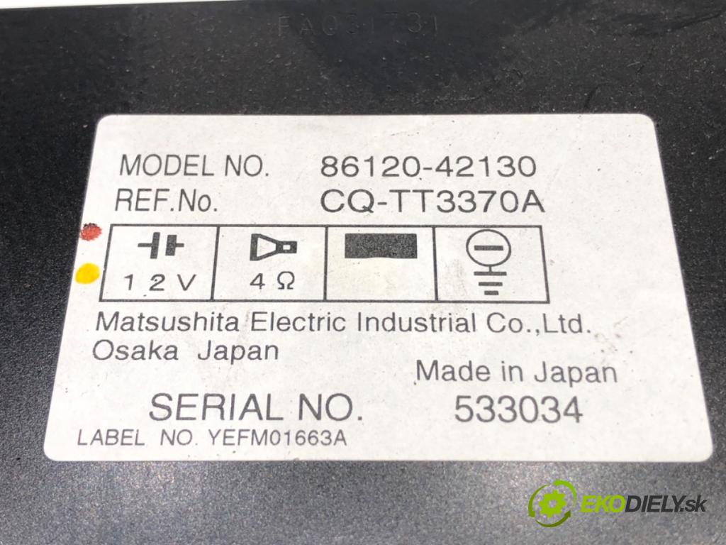 TOYOTA RAV 4 II (_A2_) 2000 - 2005    2.0 D 4WD (CLA20_, CLA21_) 85 kW [116 KM] olej napędowy 2001 - 2005  RADIO 86120-42130 (Audio zariadenia)