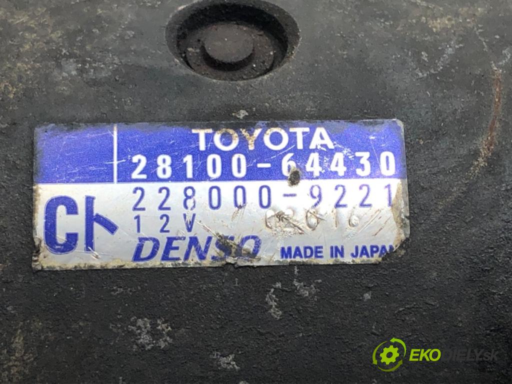 TOYOTA RAV 4 II (_A2_) 2000 - 2005    2.0 D 4WD (CLA20_, CLA21_) 85 kW [116 KM] olej napędowy 2001 - 2005  Štartér 28100-64430 (Štartéry)