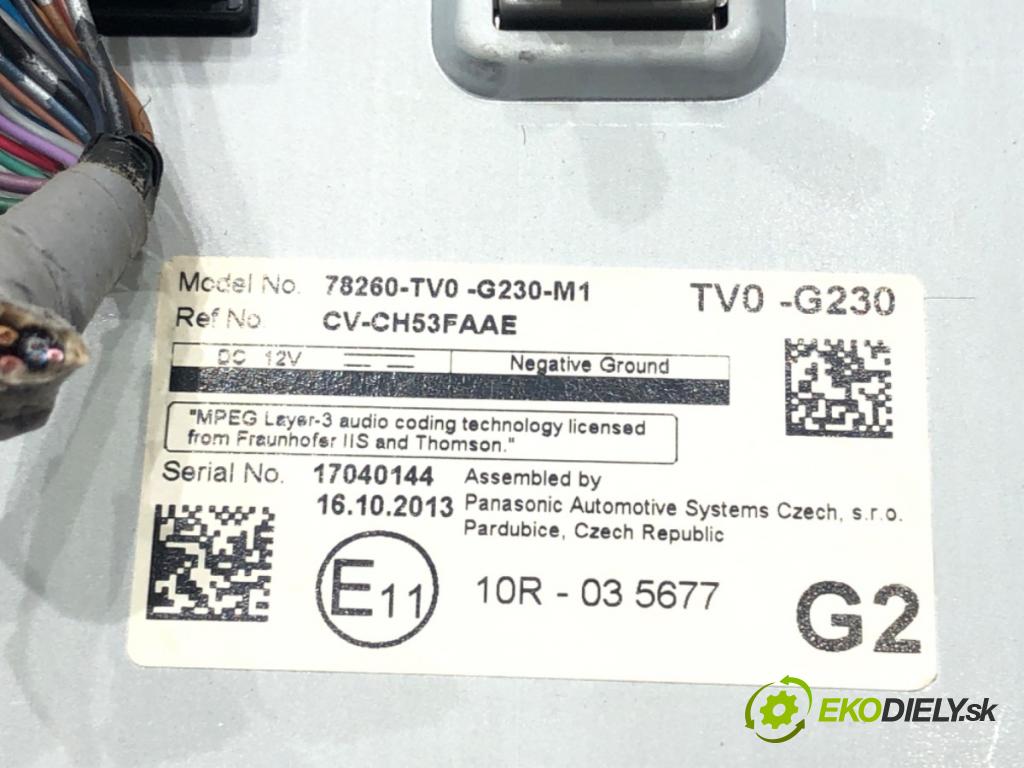 HONDA CIVIC VIII Hatchback (FN, FK) 2005 - 2022    1.4 (FK1, FN4) 73 kW [100 KM] benzyna 2008 - 2022  Dislpej 78260-TV0-G230-M1 (Prístrojové dosky, displeje)