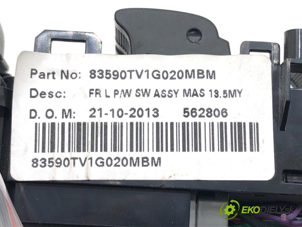 HONDA CIVIC IX (FK) 2012 - 2022    1.4 i-VTEC (FK1) 73 kW [99 KM] benzyna 2012 - 2022  Prepínač okien 83590TV1G020MBM (Prepínače, spínače, tlačidlá a ovládače kúrenia)