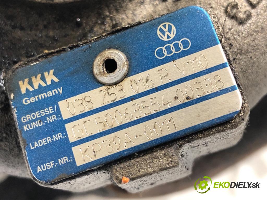 VW TOURAN (1T1, 1T2) 2003 - 2010    1.9 TDI 74 kW [100 KM] olej napędowy 2003 - 2004  turbo 038253016R (Turbodúchadla (kompletní))