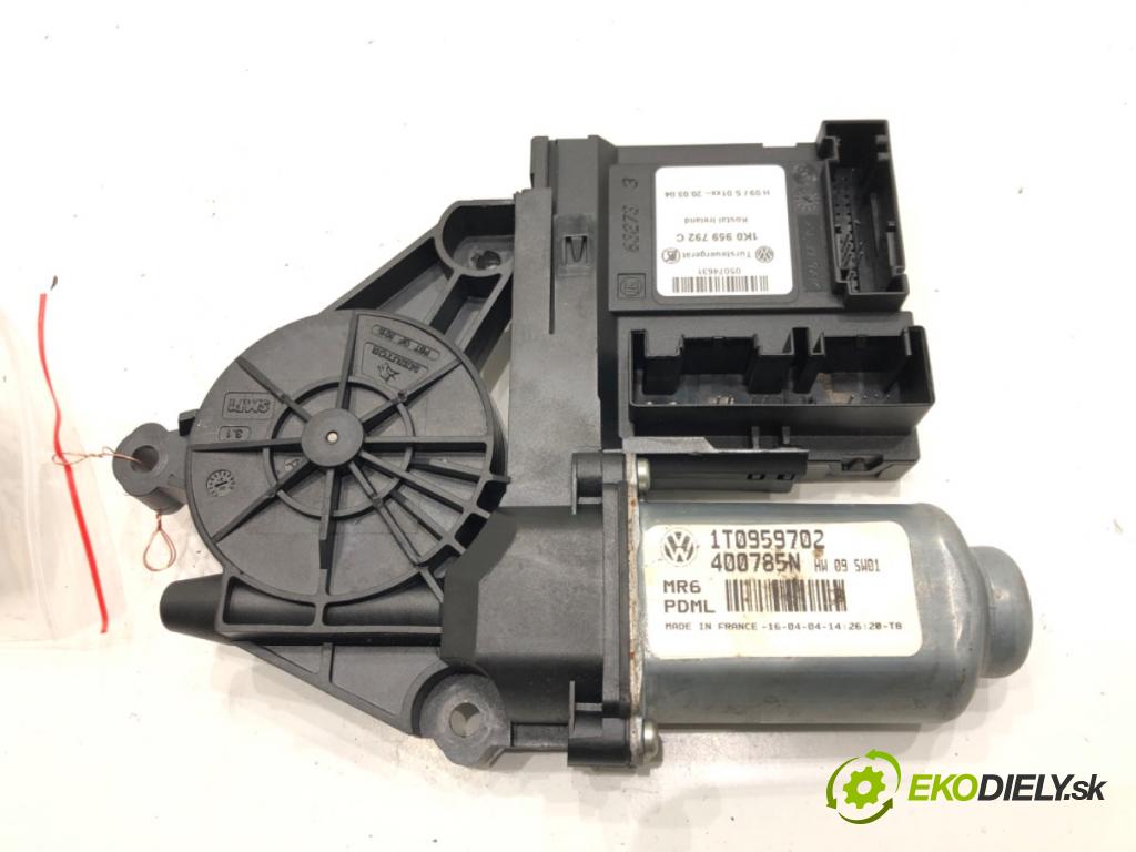 VW TOURAN (1T1, 1T2) 2003 - 2010    1.9 TDI 74 kW [100 KM] olej napędowy 2003 - 2004  motorek sťahovaní okna přední část pravý 1K0959792C (Ostatné)