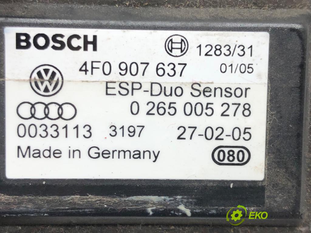 AUDI A4 B7 Avant (8ED) 2004 - 2008    2.0 TDI 103 kW [140 KM] olej napędowy 2004 - 2008  snímač ESP 4F0907637