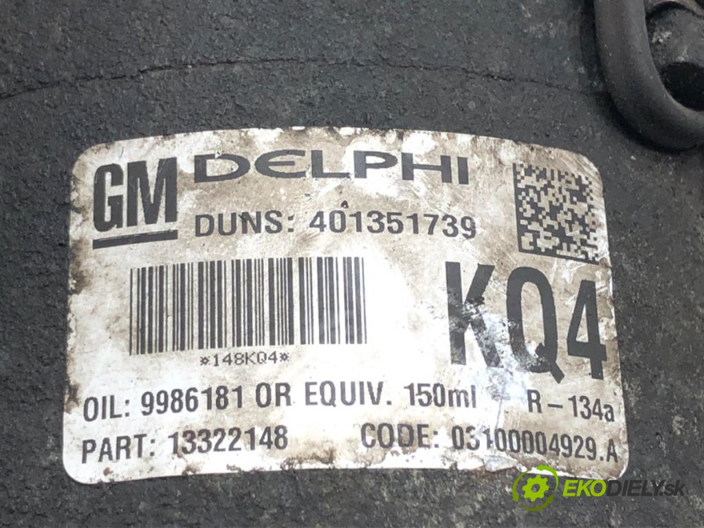OPEL ASTRA H Kombi (A04) 2004 - 2014    1.7 CDTI (L35) 81 kW [110 KM] olej napędowy 2007 - 2014  kompresor klimatizace 13322148 (Kompresory)