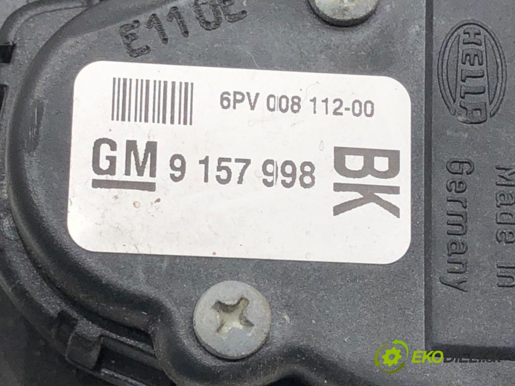OPEL ASTRA H Kombi (A04) 2004 - 2014    1.7 CDTI (L35) 81 kW [110 KM] olej napędowy 2007 - 2014  Potenciometer plynu 9157998BK (Pedále)