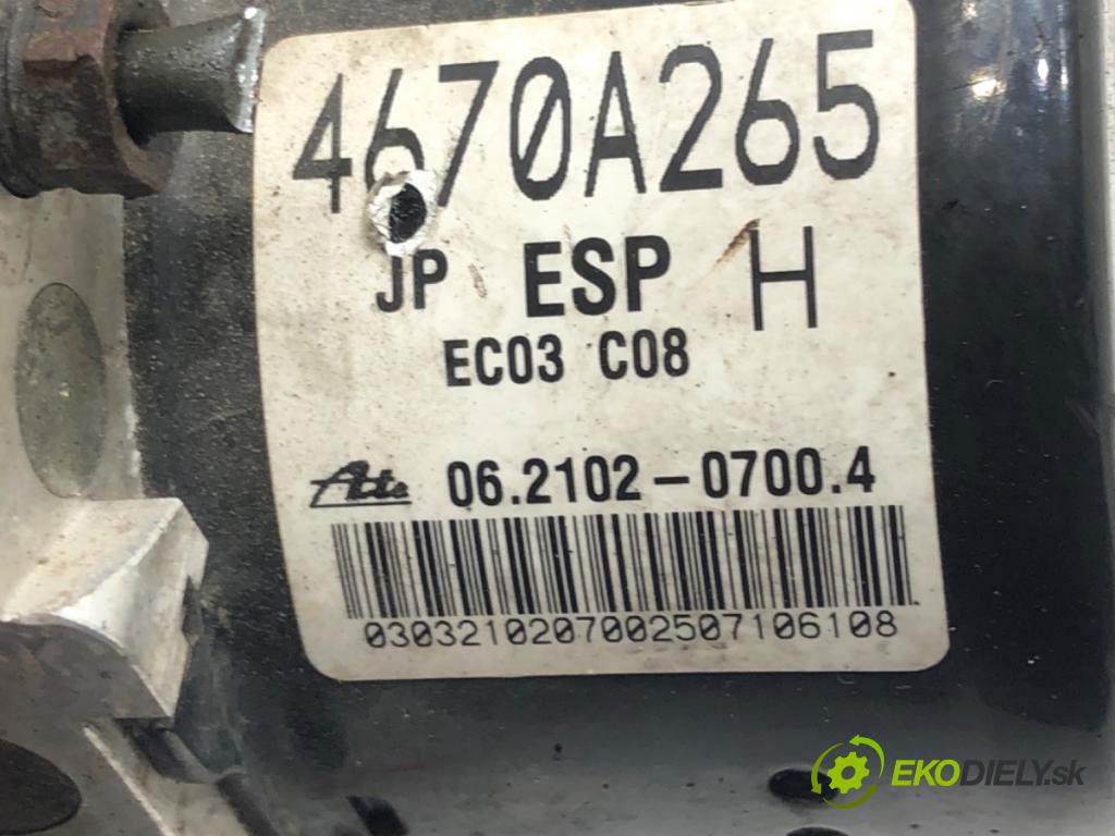 MITSUBISHI LANCER VIII (CY_A, CZ_A) 2007 - 2022    1.5 80 kW [109 KM] benzyna 2008 - 2022  Pumpa ABS 4670A265 (Pumpy ABS)