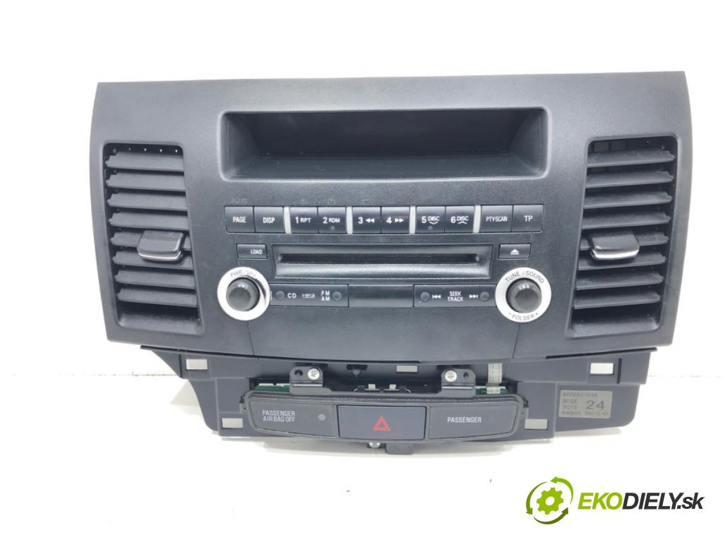 MITSUBISHI LANCER VIII (CY_A, CZ_A) 2007 - 2022    1.5 80 kW [109 KM] benzyna 2008 - 2022  Panel ovládania radia 8002A378XA (Prepínače, spínače, tlačidlá a ovládače kúrenia)