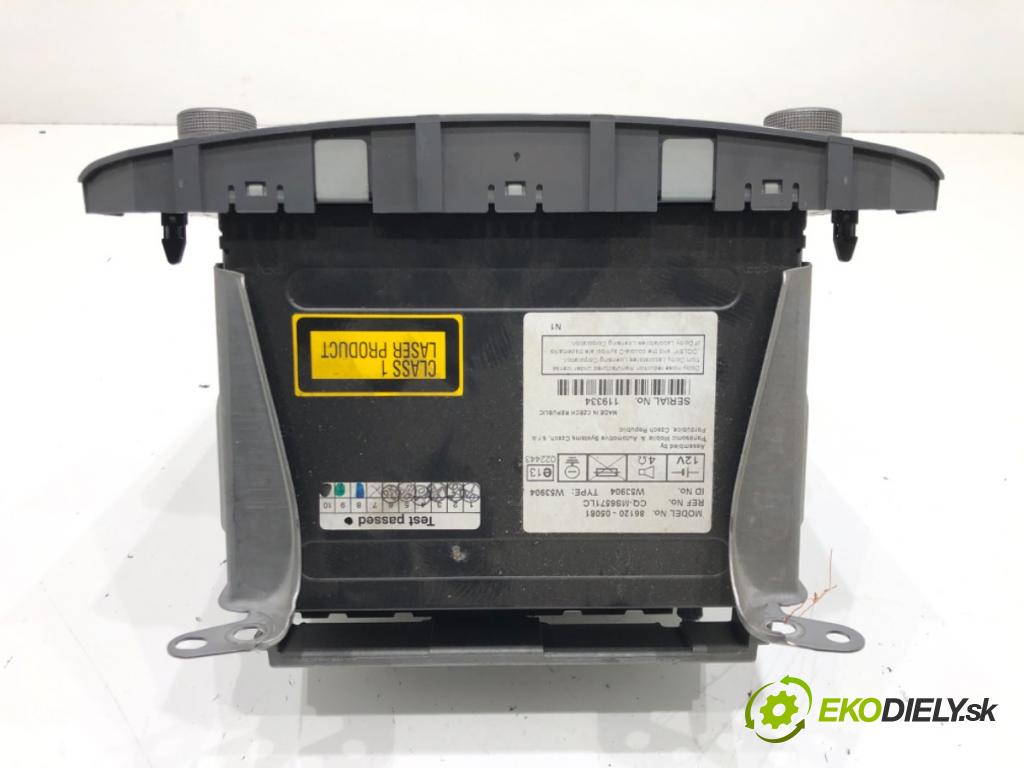 TOYOTA AVENSIS Kombi (_T25_) 2003 - 2008    2.0 (AZT250_) 108 kW [147 KM] benzyna 2003 - 2008  RADIO 86120-05081 (Audio zariadenia)