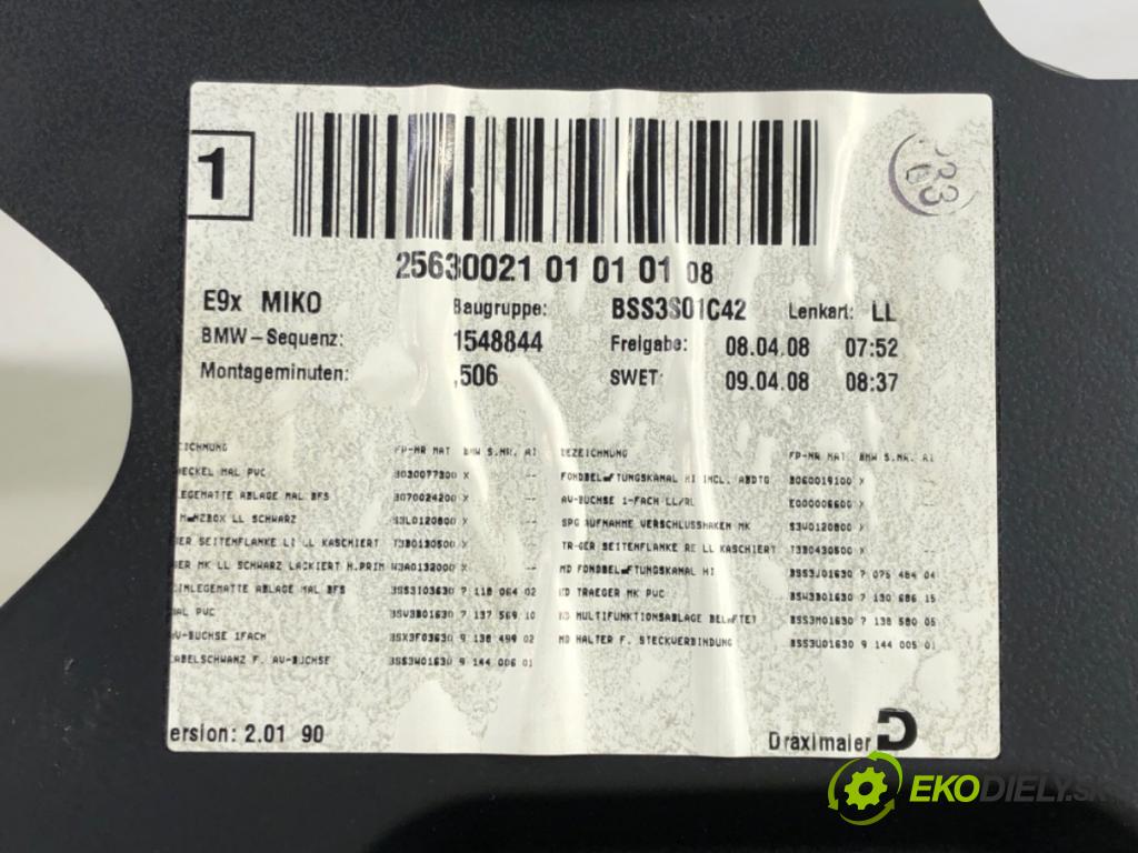 BMW 3 Touring (E91) 2004 - 2012    320 i 125 kW [170 KM] benzyna 2007 - 2012  Tunel stredový  (Stredový tunel / panel)