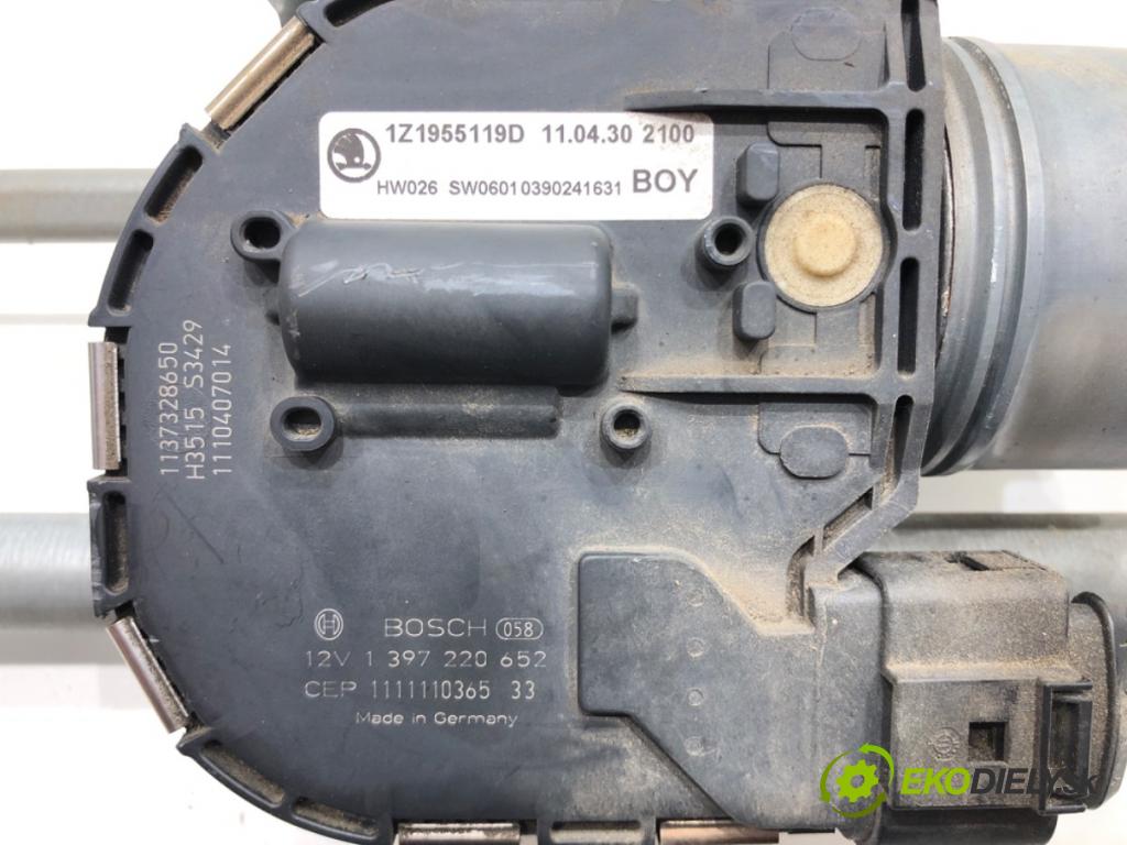 SKODA OCTAVIA II Combi (1Z5) 2004 - 2013    1.4 TSI 90 kW [122 KM] benzyna 2008 - 2013  Mechanizmus stieračov predný 1Z1955119D (Motorčeky stieračov predné)