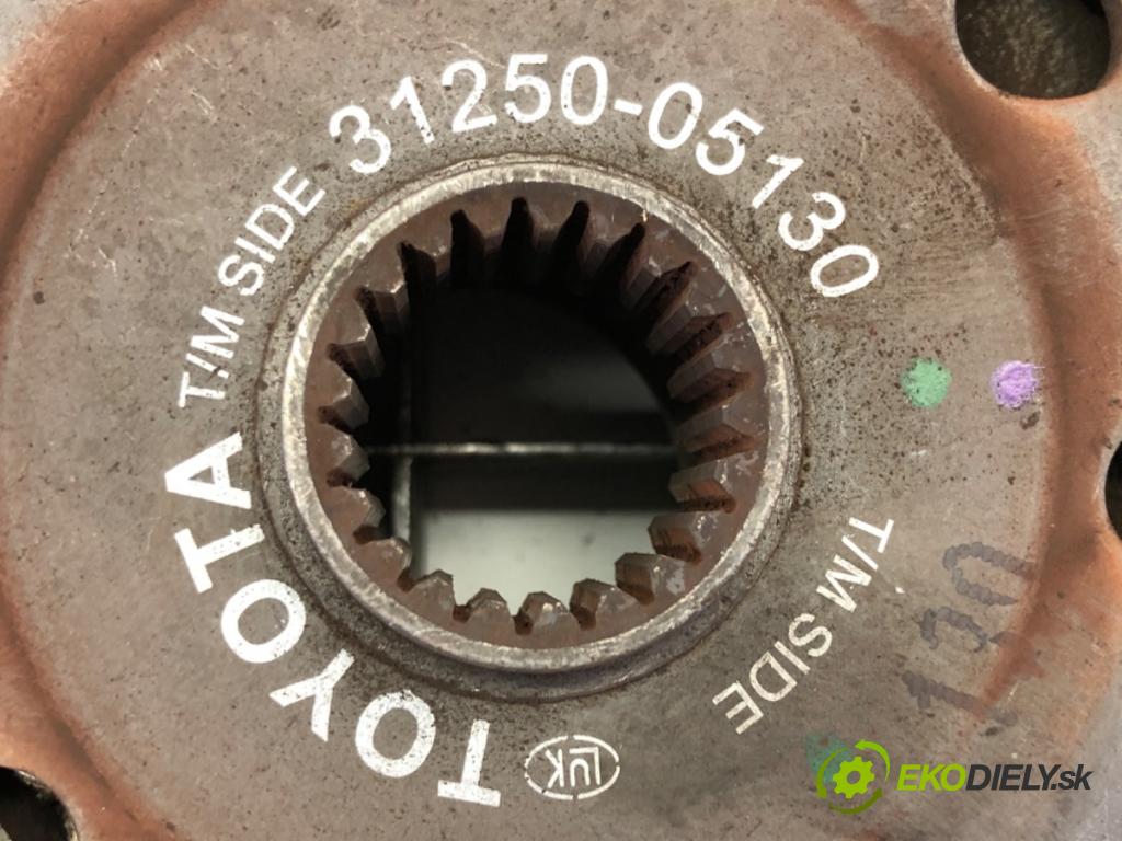 TOYOTA AVENSIS (_T25_) 2003 - 2008    2.0 D-4D (ADT250_) 93 kW [126 KM] olej napędowy 2006 - 2008  Spojková sada (bez ložiska) 31250-05130 (Kompletné sady (bez ložiska))