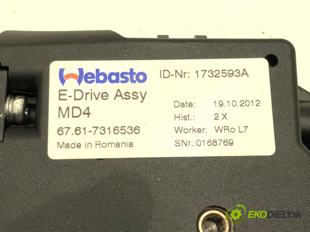 BMW 3 Touring (F31) 2012 - 2019    320 d 135 kW [184 KM] olej napędowy 2012 - 2016  motorek střešního okna 7316536 (Motorky ovládání střešního okna)