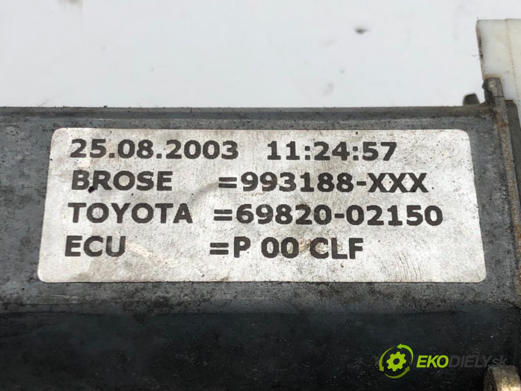 TOYOTA COROLLA (_E12_) 2001 - 2007    1.6 VVT-i (ZZE121_) 81 kW [110 KM] benzyna 2002 - 2006  mechanismus okna levý přední část