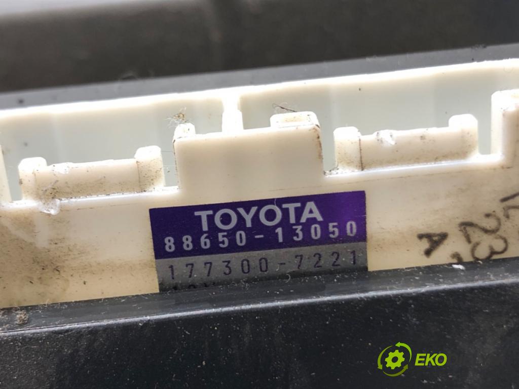 TOYOTA COROLLA (_E12_) 2001 - 2007    1.6 VVT-i (ZZE121_) 81 kW [110 KM] benzyna 2002 - 2006  Panel ovládania kúrenia 88650-13050 (Prepínače, spínače, tlačidlá a ovládače kúrenia)