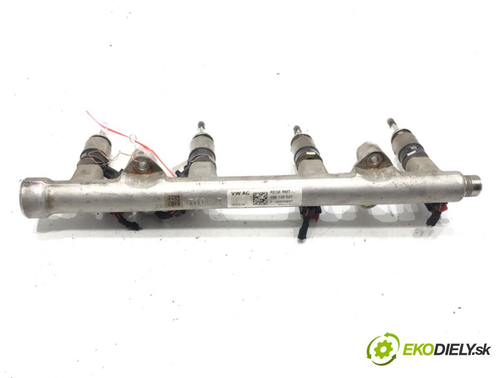 VW T-ROC (A11) 2017 - 2022    1.5 TSI 4motion 110 kW [150 KM] benzyna 2018 - 2022  Lišta vstrekovacia 05E133320 (Vstrekovacie lišty)