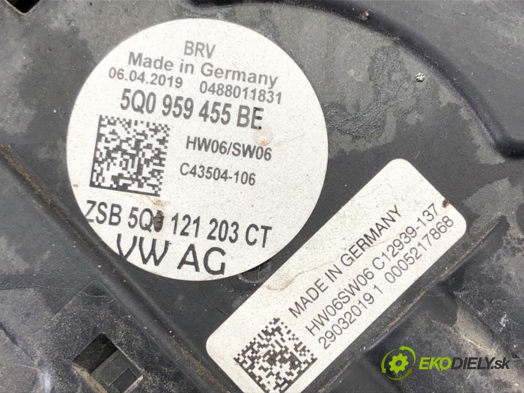 VW T-ROC (A11) 2017 - 2022    1.5 TSI 4motion 110 kW [150 KM] benzyna 2018 - 2022  ventilátor chladiče 5Q0959455BE 5Q0121205AP (Ventilátory)