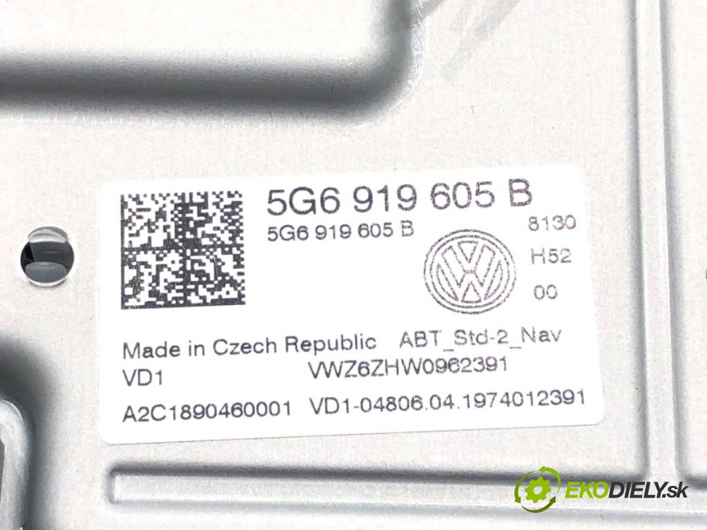 VW T-ROC (A11) 2017 - 2022    1.5 TSI 4motion 110 kW [150 KM] benzyna 2018 - 2022  Dislpej Navigácia 5G6919605B (Prístrojové dosky, displeje)