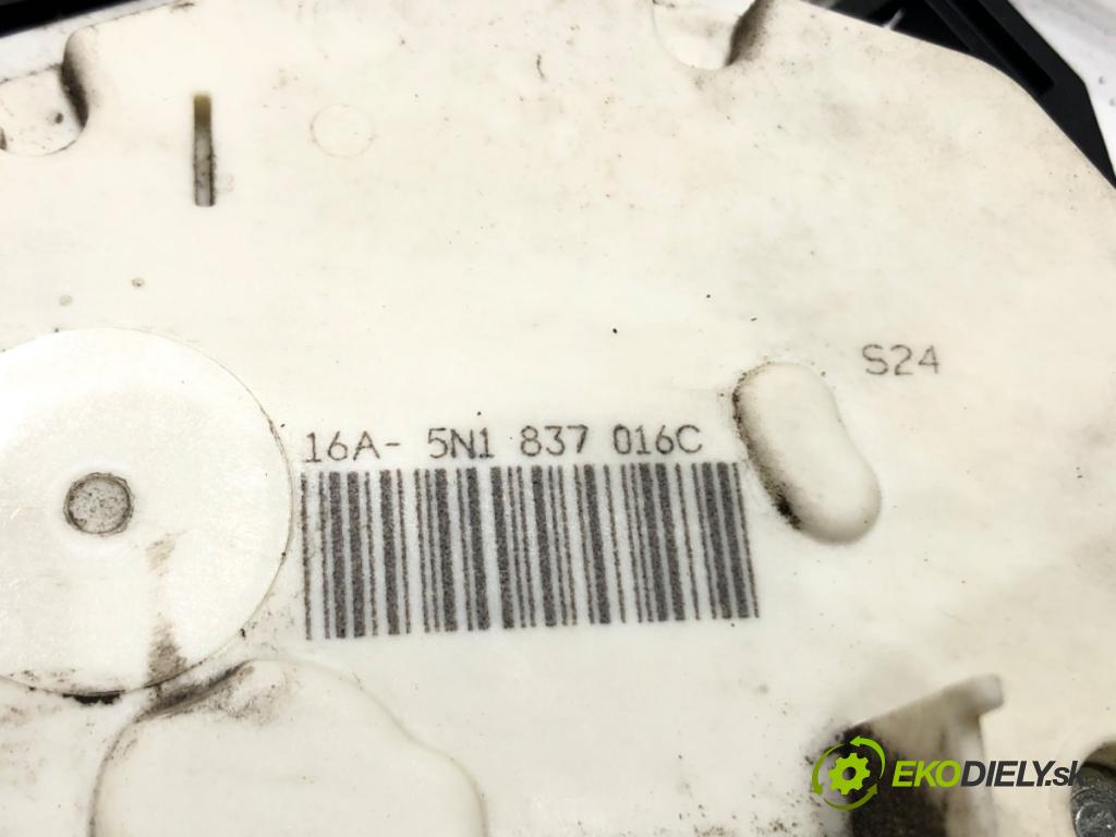 VW PASSAT CC B6 (357) 2008 - 2012    1.8 TSI 118 kW [160 KM] benzyna 2008 - 2012  zámok dveře pravý přední část 5N1837016C