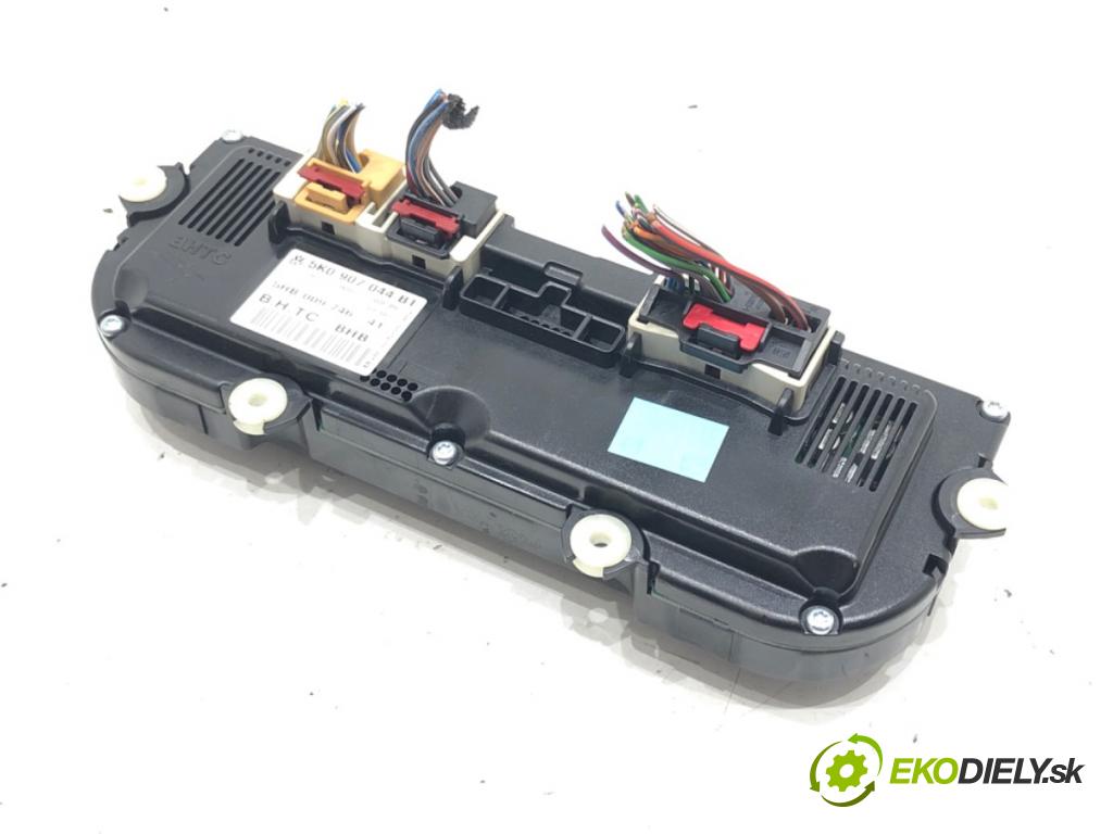 VW PASSAT CC B6 (357) 2008 - 2012    1.8 TSI 118 kW [160 KM] benzyna 2008 - 2012  Panel ovládania kúrenia 5K0907044BT (Prepínače, spínače, tlačidlá a ovládače kúrenia)