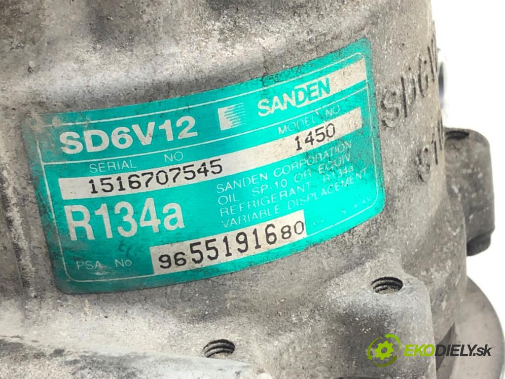 CITROEN C3 I (FC_, FN_) 2002 - 2022    1.1 i 44 kW [60 KM] benzyna 2002 - 2022  kompresor klimatizace 9655191680 (Kompresory)