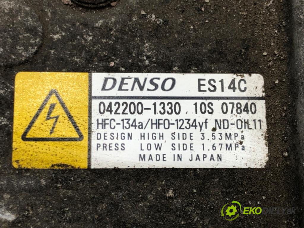 TOYOTA AURIS Kombi (_E18_) 2013 - 2018    1.8 Hybrid (ZWE186_) 73 kW [99 KM] Hybryda silnik benzynowy / elektryczny 2013 - 2018  Kompresor klimatizácie 042200-1330 (Kompresory klimatizácie)