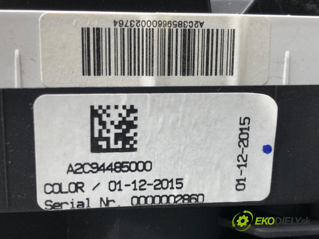 TOYOTA AURIS Kombi (_E18_) 2013 - 2018    1.8 Hybrid (ZWE186_) 73 kW [99 KM] Hybryda silnik benzynowy / elektryczny 2013 - 2018  Prístrojovka A2C94485000 (Prístrojové dosky, displeje)