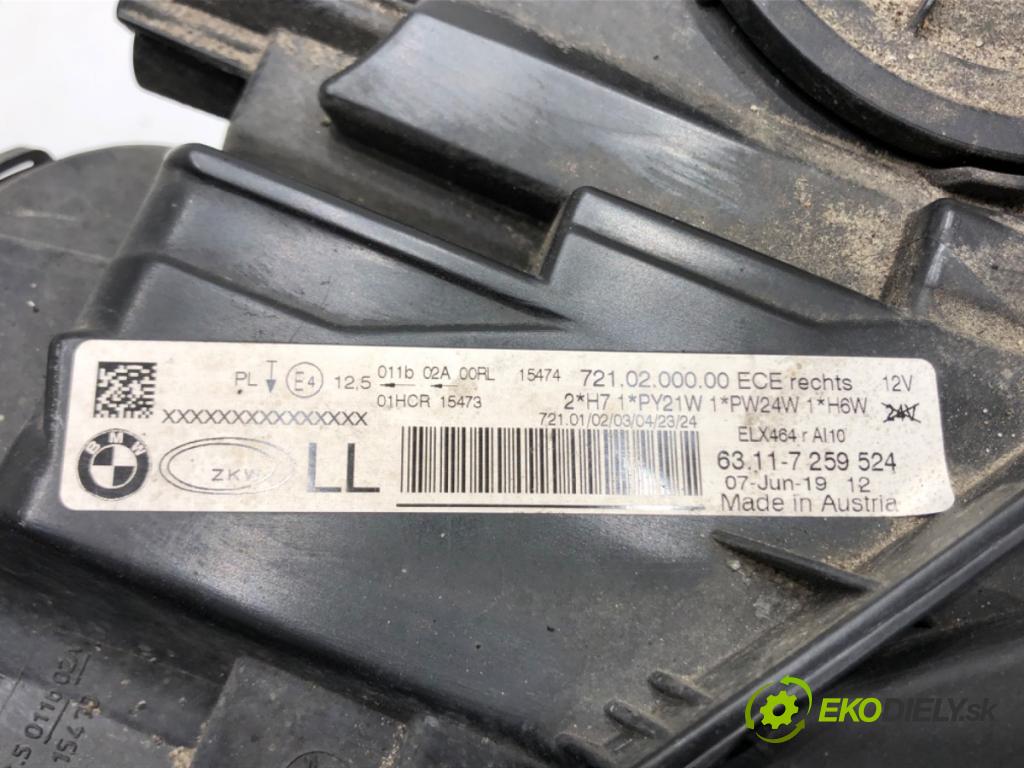 BMW 3 Touring (F31) 2012 - 2019    320 d 135 kW [184 KM] olej napędowy 2012 - 2016  Svetlomet pravy predný 7259524