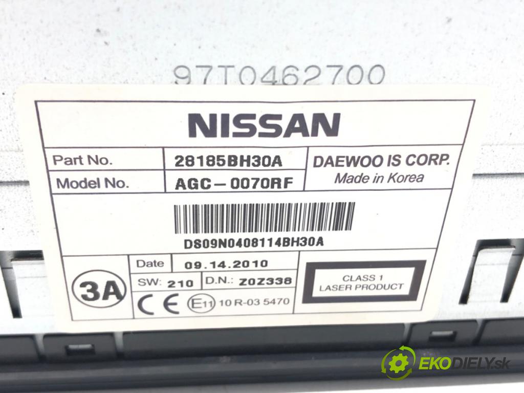 NISSAN QASHQAI / QASHQAI +2 I (J10, NJ10, JJ10E) 2006 - 2014    2.0 104 kW [141 KM] benzyna 2007 - 2013  RADIO 28185BH30A (Audio zariadenia)