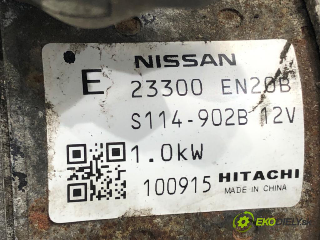 NISSAN QASHQAI / QASHQAI +2 I (J10, NJ10, JJ10E) 2006 - 2014    2.0 104 kW [141 KM] benzyna 2007 - 2013  Štartér 23300-EN20B (Štartéry)