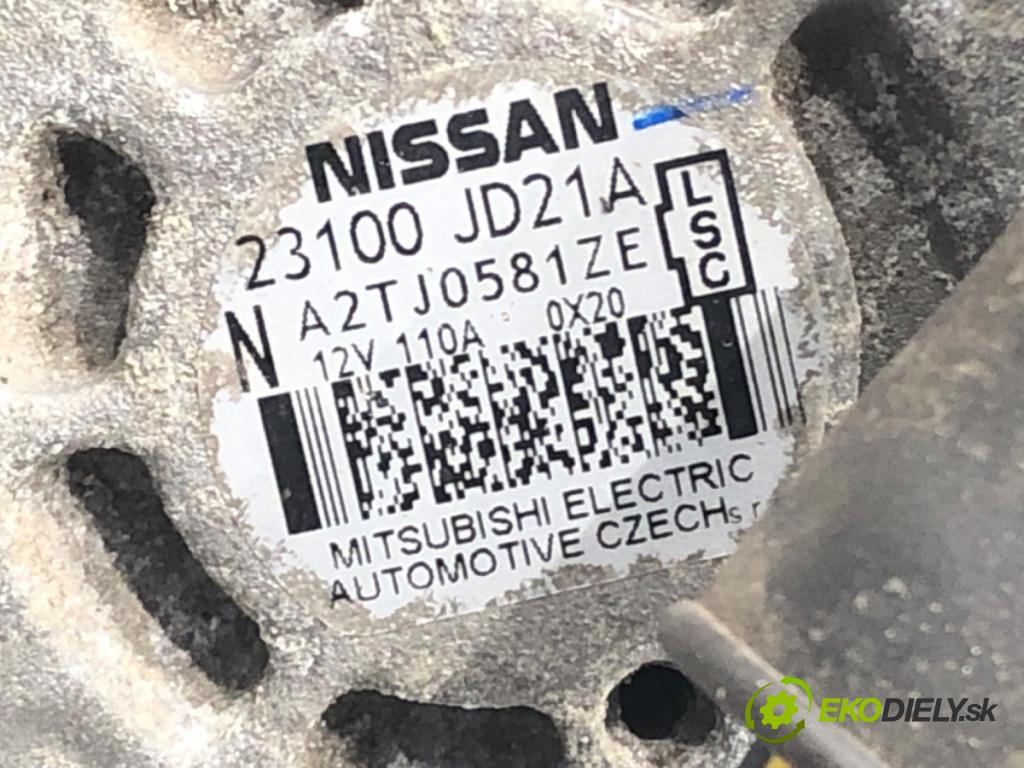 NISSAN QASHQAI / QASHQAI +2 I (J10, NJ10, JJ10E) 2006 - 2014    2.0 104 kW [141 KM] benzyna 2007 - 2013  Alternátor 23100JD21A (Alternátory)