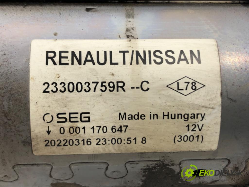 DACIA DUSTER (HM_) 2017 - 2022    1.5 dCi 115 (HMAD) 85 kW [116 KM] olej napędowy 2017 - 2022  Štartér 233003759R (Štartéry)