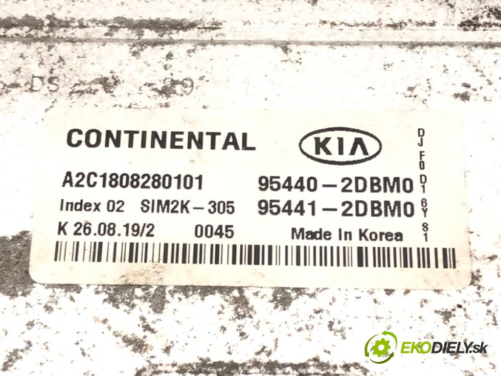 KIA OPTIMA Sportswagon (JF) 2016 - 2022    1.6 CRDi 100 kW [136 KM] olej napędowy 2018 - 2022  Riadiaca jednotka prevodovky 95440-2DBM0 (Riadiace jednotky prevodovky)