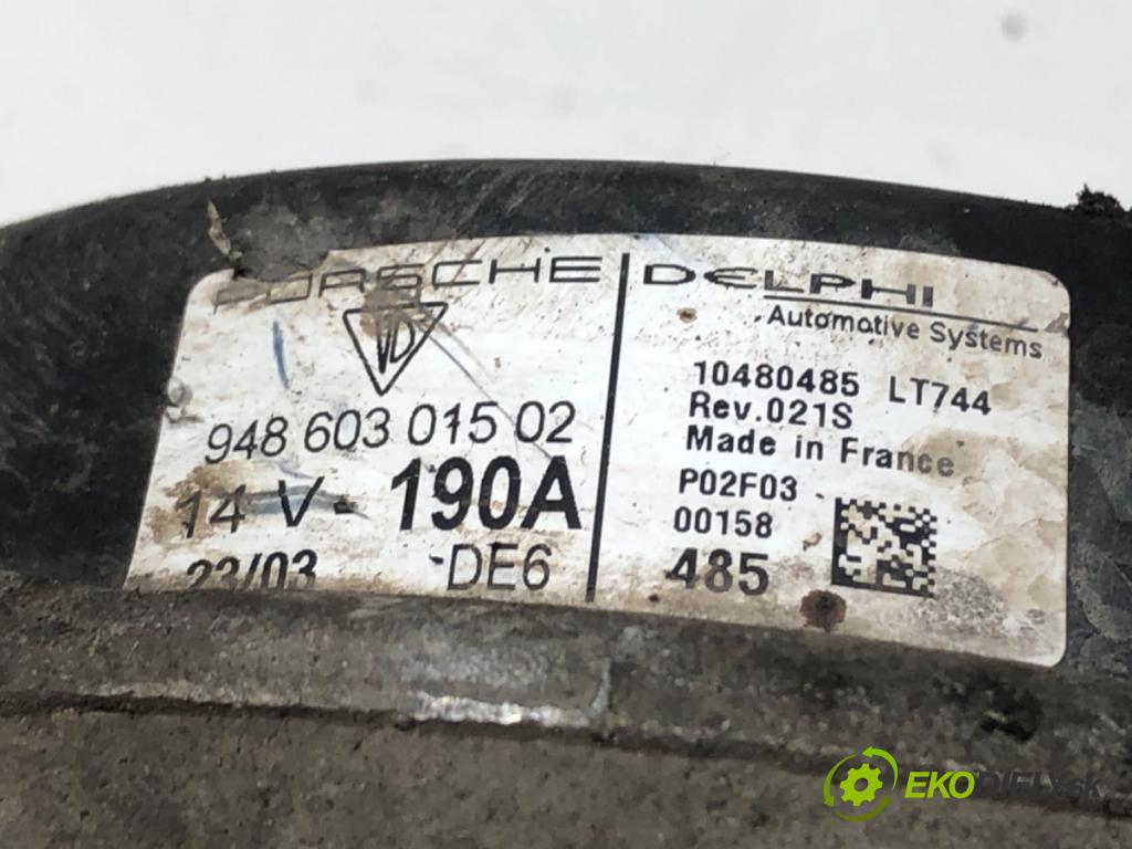 PORSCHE CAYENNE (9PA) 2002 - 2010    S 4.5 250 kW [340 KM] benzyna 2002 - 2007  Alternátor 94860301502 (Alternátory)