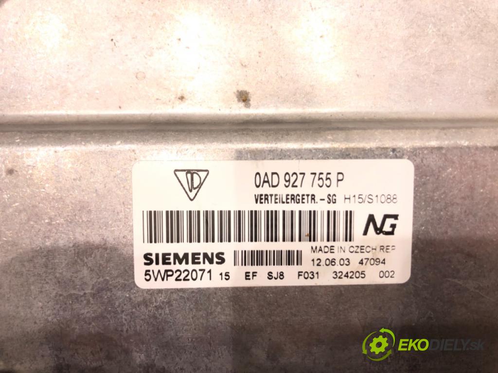 PORSCHE CAYENNE (9PA) 2002 - 2010    S 4.5 250 kW [340 KM] benzyna 2002 - 2007  Modul Riadiaca jednotka prevodovky 0AD927755P (Riadiace jednotky prevodovky)