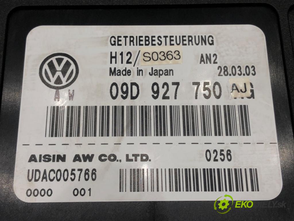 PORSCHE CAYENNE (9PA) 2002 - 2010    S 4.5 250 kW [340 KM] benzyna 2002 - 2007  Modul Riadiaca jednotka prevodovky 09D927750AG (Riadiace jednotky prevodovky)