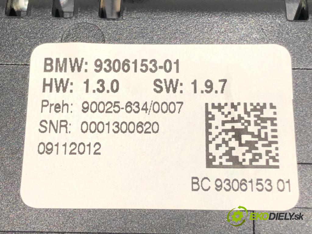 BMW 5 Touring (F11) 2009 - 2017    525 d xDrive 155 kW [211 KM] olej napędowy 2013 - 2017  Panel ovládania kúrenia 9306153 (Prepínače, spínače, tlačidlá a ovládače kúrenia)