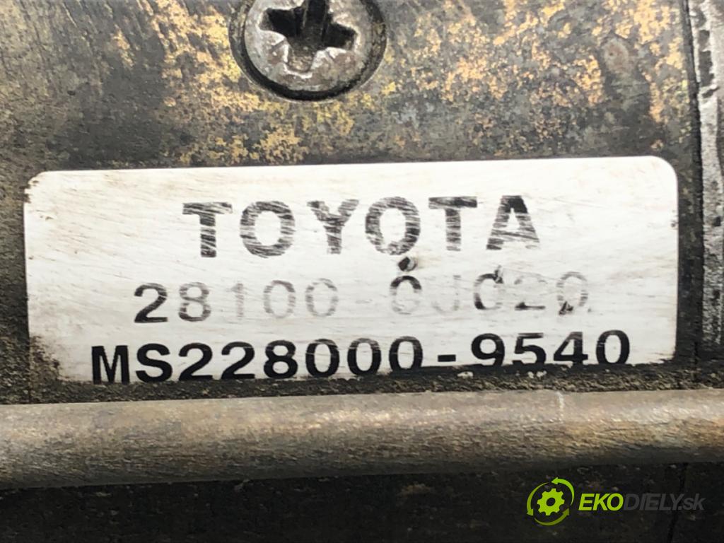 TOYOTA YARIS (_P1_) 1999 - 2005    1.0 (SCP10_) 50 kW [68 KM] benzyna 1999 - 2005  Štartér 28100-0J020 (Štartéry)