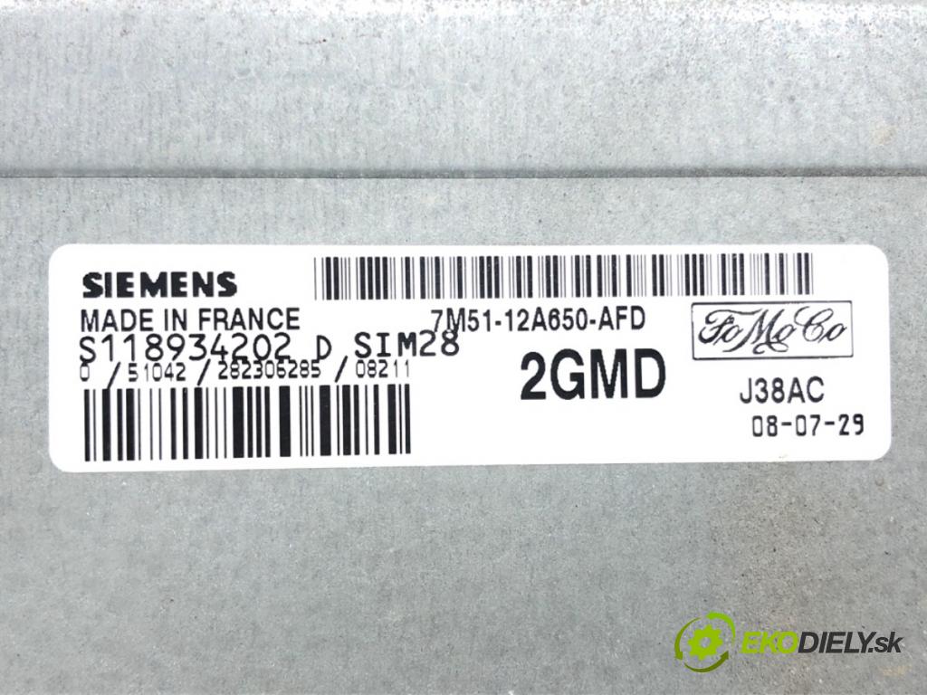 FORD FOCUS II (DA_, HCP, DP) 2004 - 2013    1.6 74 kW [100 KM] benzyna 2004 - 2012  riadiaca jednotka Motor 7M51-12A650-AFD (Riadiace jednotky)