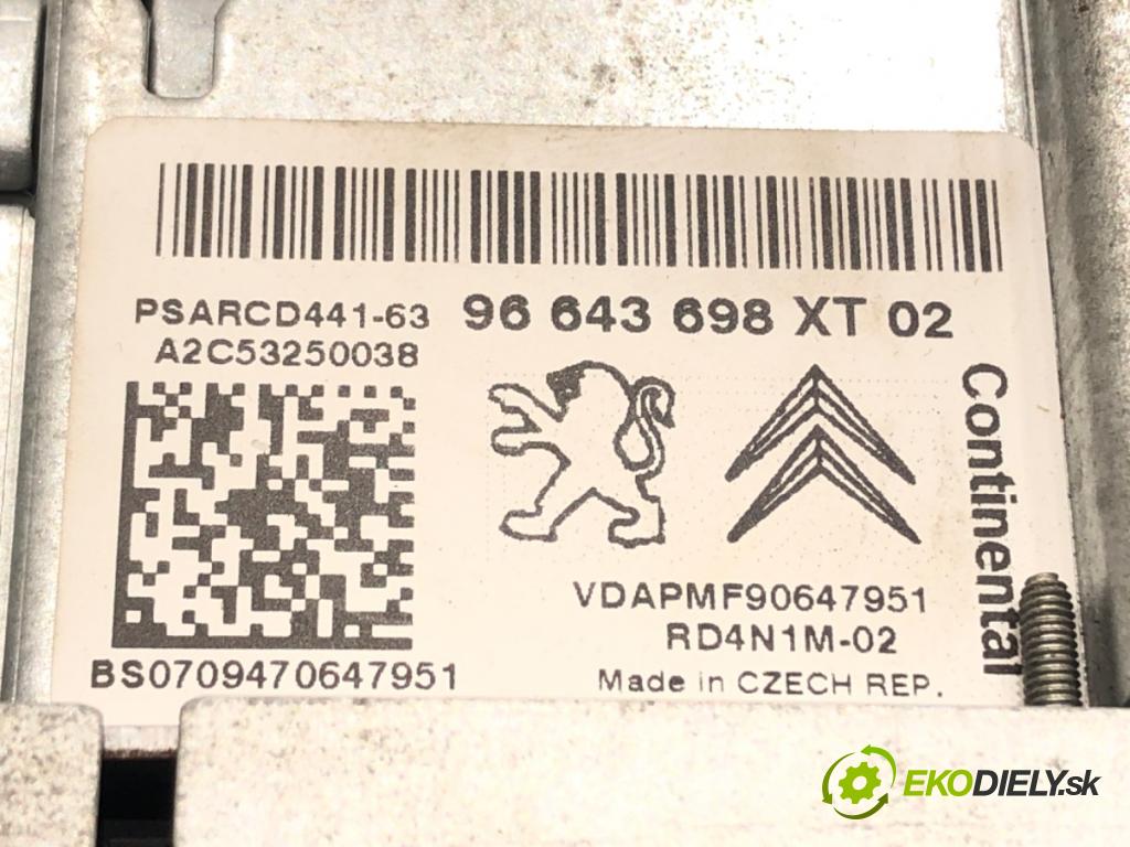 CITROEN C4 PICASSO I nadwozie wielkoprzestrzenne (MPV) (UD_) 2006 - 2015    2.0 i 16V 103 kW [140 KM] benzyna 2007 - 2013  RADIO 96643698XT (Audio zariadenia)