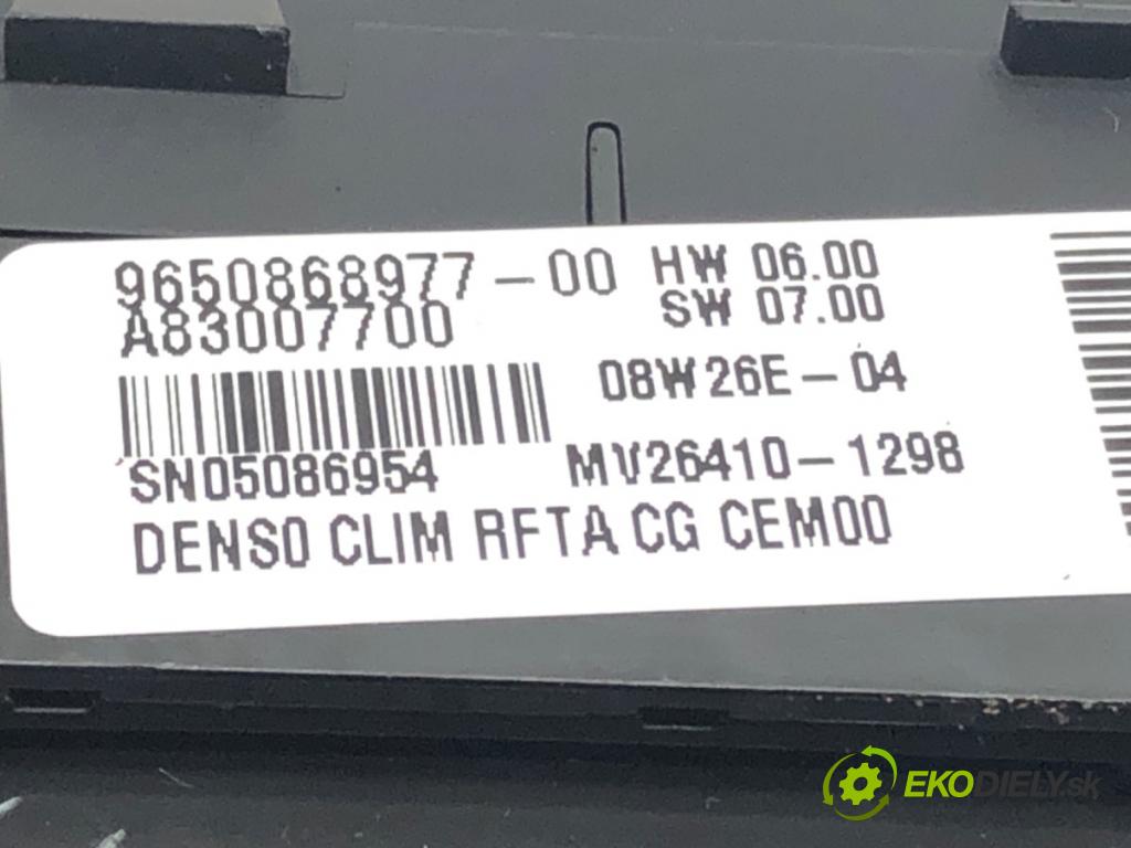 CITROEN C4 PICASSO I nadwozie wielkoprzestrzenne (MPV) (UD_) 2006 - 2015    2.0 i 16V 103 kW [140 KM] benzyna 2007 - 2013  Panel ovládania kúrenia 9650868977 (Prepínače, spínače, tlačidlá a ovládače kúrenia)