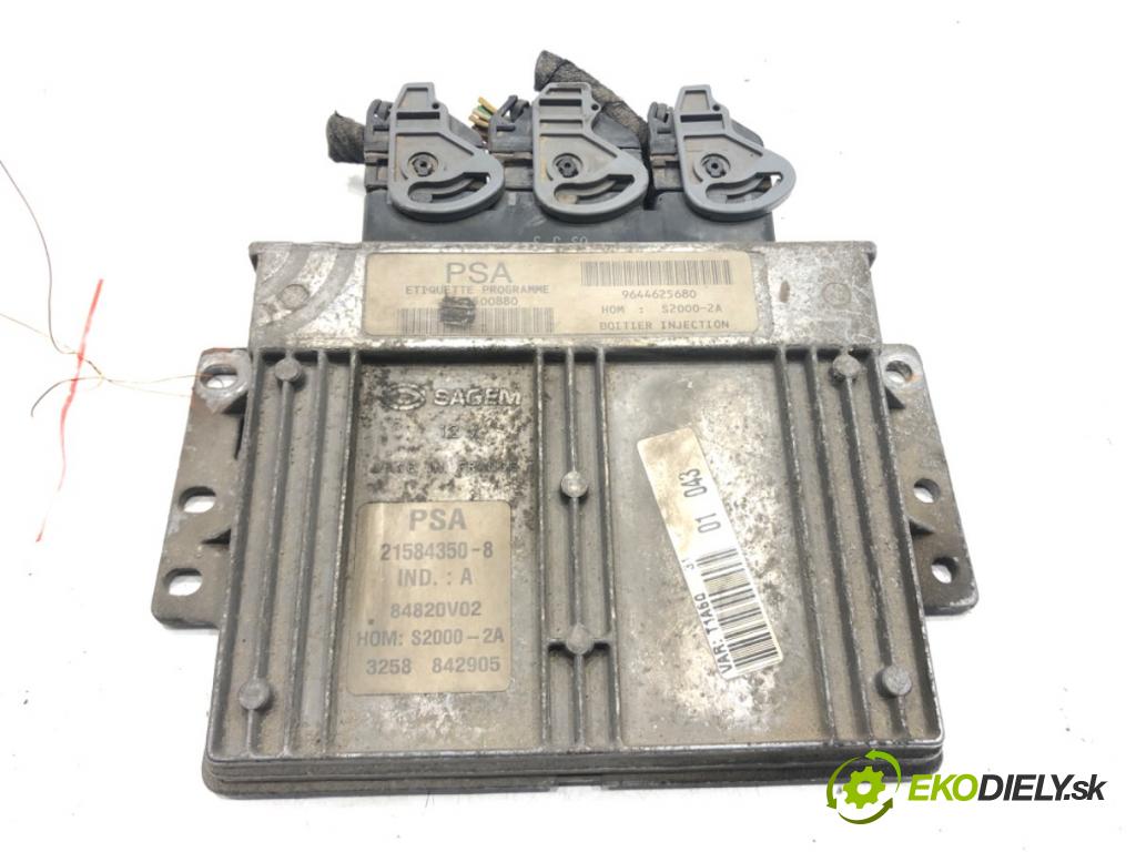PEUGEOT 206 liftback (2A/C) 1998 - 2012    1.4 i 55 kW [75 KM] benzyna 1998 - 2012  riadiaca jednotka Motor 9644625680 (Riadiace jednotky)