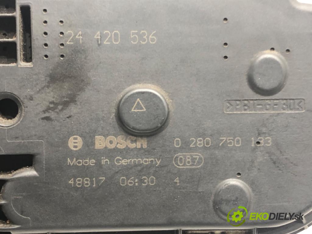 OPEL CORSA C (X01) 2000 - 2009    1.2 Twinport (F08, F68) 59 kW [80 KM] benzyna 2004 - 2009  Škrtiaca klapka 0280750133 (Škrtiace klapky)