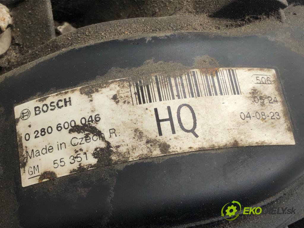 OPEL CORSA C (X01) 2000 - 2009    1.2 Twinport (F08, F68) 59 kW [80 KM] benzyna 2004 - 2009  Potrubie sacie, sanie 0280600046 (Sacie potrubia)