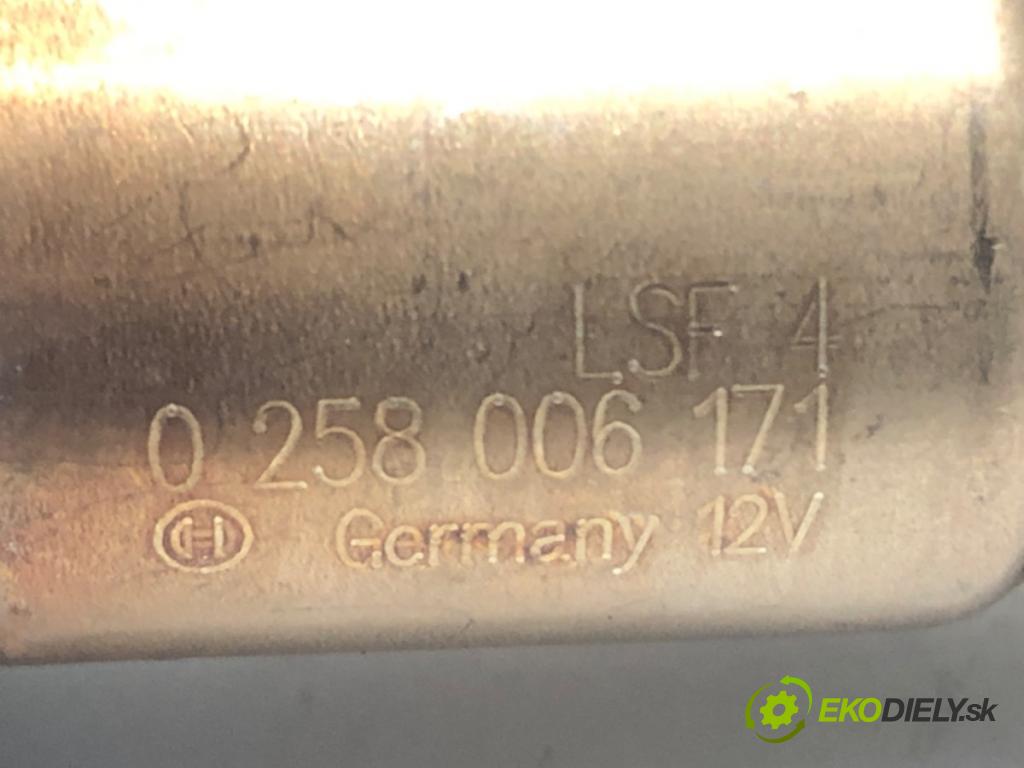 OPEL CORSA C (X01) 2000 - 2009    1.2 Twinport (F08, F68) 59 kW [80 KM] benzyna 2004 - 2009  sonda lambda predný 0258006171 (Lambda sondy)