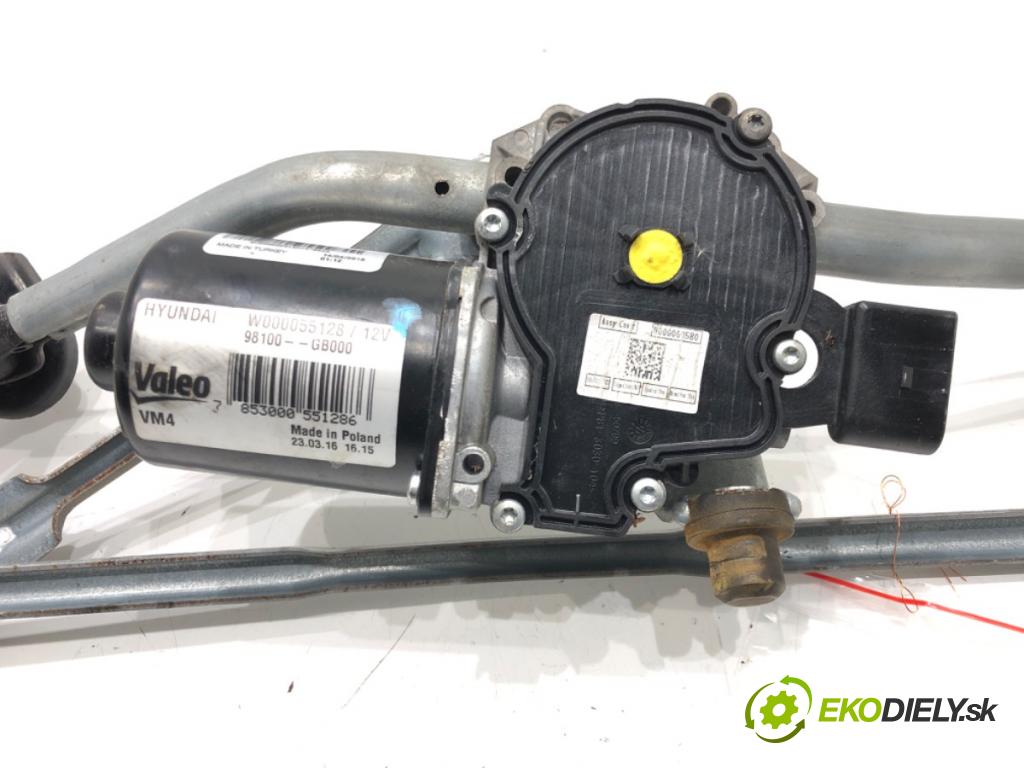 HYUNDAI i20 II (GB, IB) 2014 - 2022    1.2 61 kW [83 KM] benzyna 2014 - 2022  Mechanizmus stieračov predný 98100-GB000 (Motorčeky stieračov predné)