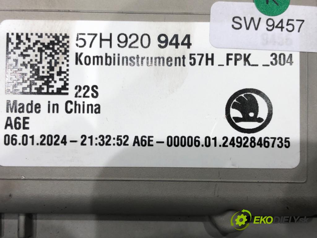 SKODA SUPERB IV Kombi (NZ5) 2023 -    2.0 TDI 110 kW [150 KM] olej napędowy 2023 -  Prístrojovka 57H920944 (Prístrojové dosky, displeje)