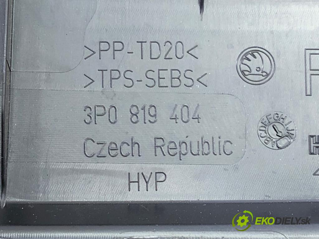 SKODA SUPERB IV Kombi (NZ5) 2023 -    2.0 TDI 110 kW [150 KM] olej napędowy 2023 -  Torpédo, plast pod čelné okno 3P0819404 (Torpéda)